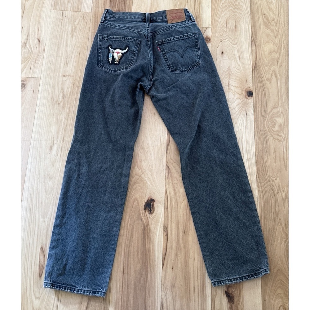 EUC Levi's Premium 501® ‘90S Ankle Grey Black Mid-rise Straight WOMEN'S JEANS 25 - Picture 8 of 14